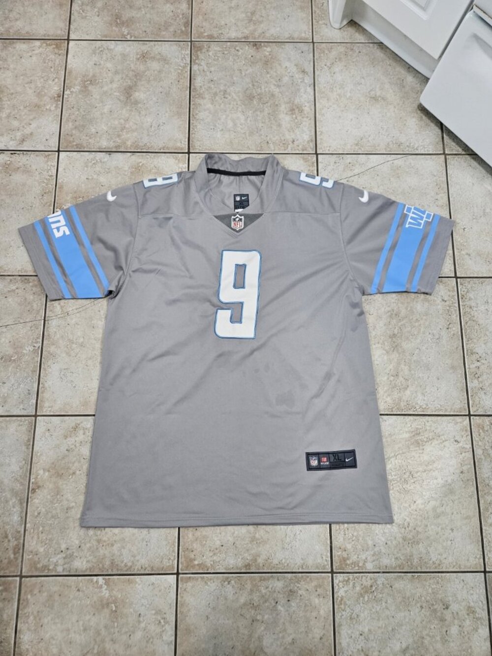 Detroit Lions Matthew Stafford #9 Nike NFL Jersey Men XL Gray